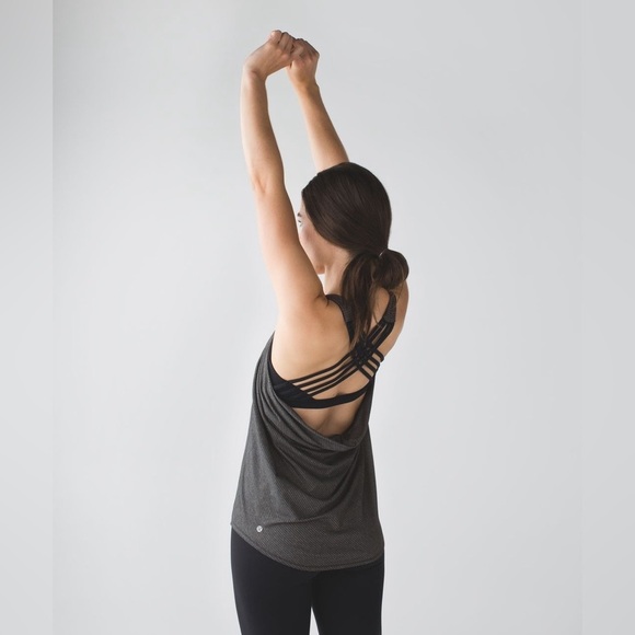 Lululemon Wild Tank Top Heathered Black / Grey Size 6 - Picture 2 of 15